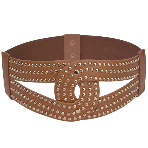 Brown Antique Design Waist Belt