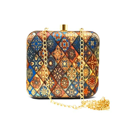 Mandala Art Graphic Printed Clutch Bag