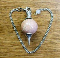 Natural Peach Moon Stone Gemstone Crystal Sphere Ball Pendulum