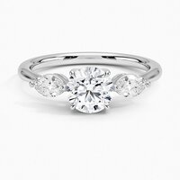 Three Stone Diamond Ring In Lab Grown Diamond 14k White Gold 2 CT