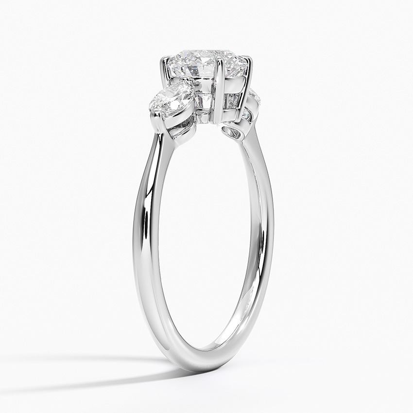 Three Stone Diamond Ring In Lab Grown Diamond 14k White Gold 2 CT