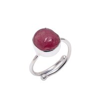 Ruby Gemstone Ring - 12x10mm Adjustable Size 8.25 | Handmade 925 Sterling Silver, Unisex Design For Anniversary, Engagement, Gift, Party, Wedding