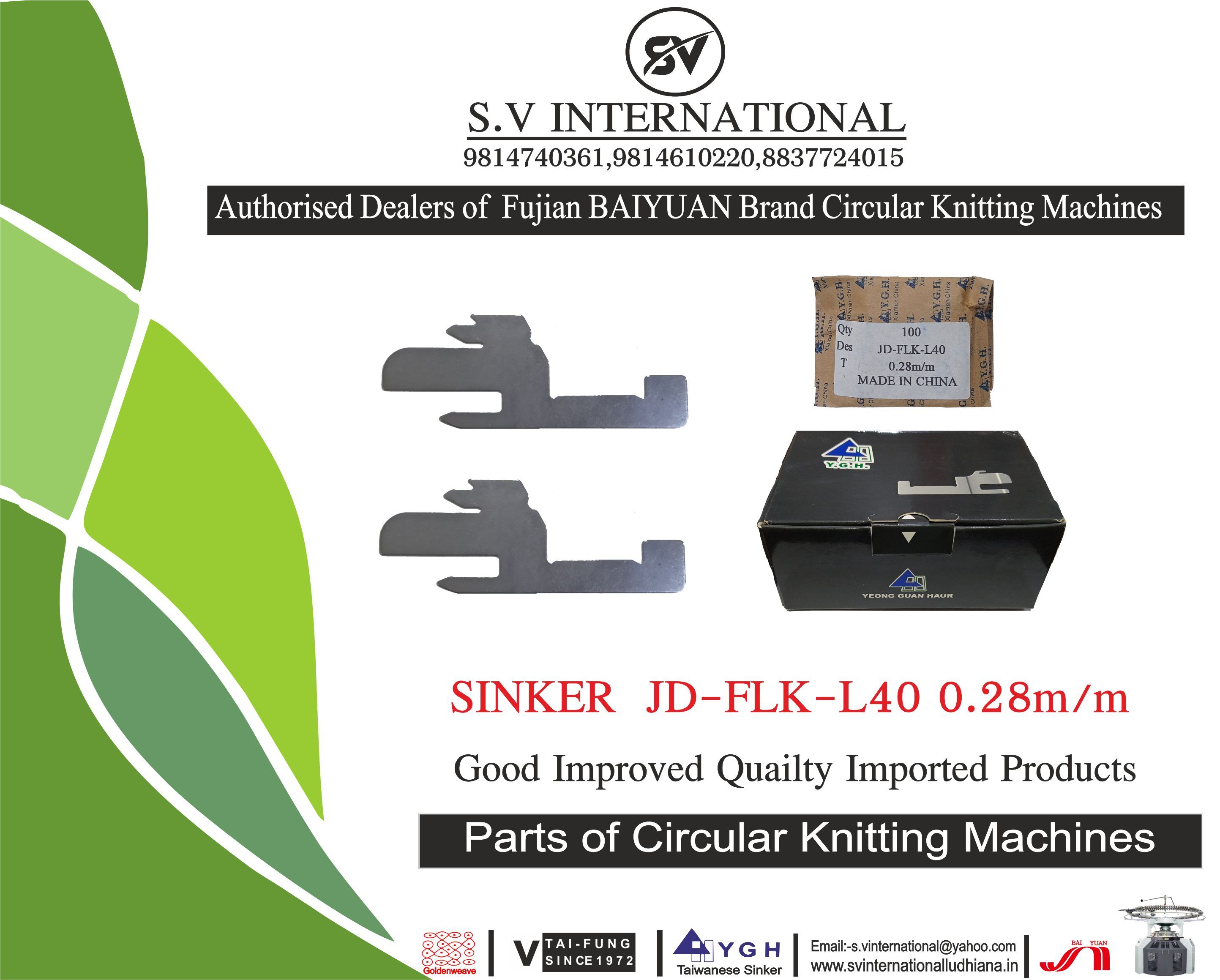Sinker JD-FLK-L40 0.28/M - Y.G.H Brand