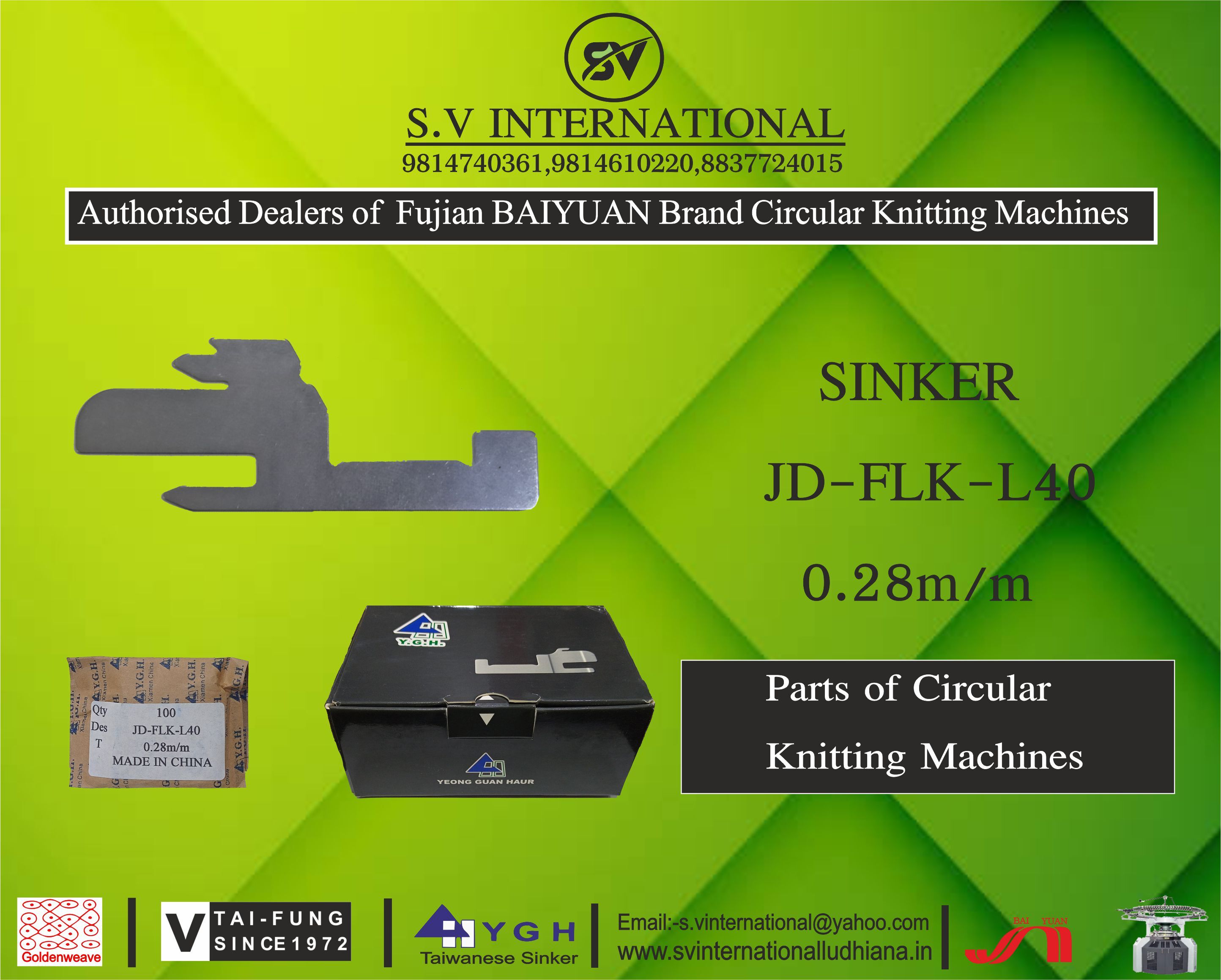 Sinker JD-FLK-L40 0.28/M - Y.G.H Brand