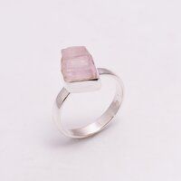 Custom made 925 sterling silver raw gemstones ring Wholesale jewelry