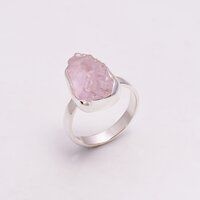 Custom made 925 sterling silver raw gemstones ring Wholesale jewelry