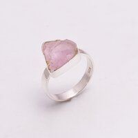 Custom made 925 sterling silver raw gemstones ring Wholesale jewelry