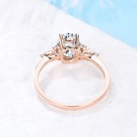Oval Shape Engagement Diamond Ring In Lab Grown Diamond 10k Rose Gold 1.50 CT