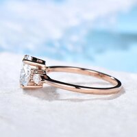 Oval Shape Engagement Diamond Ring In Lab Grown Diamond 10k Rose Gold 1.50 CT