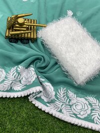 Women Designer Fancy Thread work with Gpo Lace Blouse
