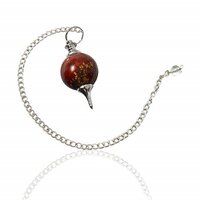 Natural High Quality Red Jasper Gemstone Crystal Sphere Ball Pendulum