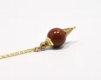 Natural High Quality Red Jasper Gemstone Crystal Sphere Ball Pendulum