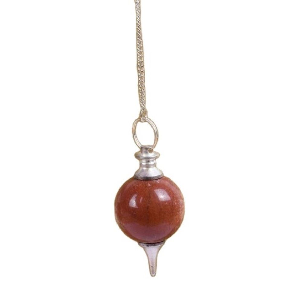 Natural High Quality Red Jasper Gemstone Crystal Sphere Ball Pendulum