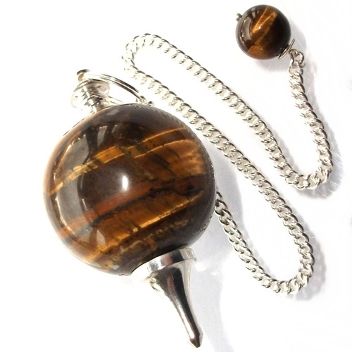 Natural High Quality Tiger Eye Gemstone Crystal Sphere Ball Pendulum