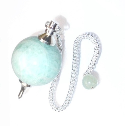 Natural High Quality Amazonite Gemstone Crystal Sphere Ball Pendulum