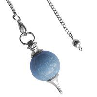 Natural High Quality Angelite Gemstone Crystal Sphere Ball Pendulum