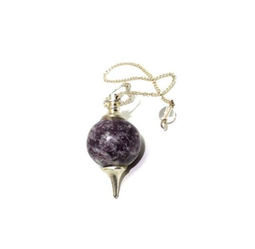 Round Natural High Quality Lepidolite Stone Crystal Sphere Ball Pendulum