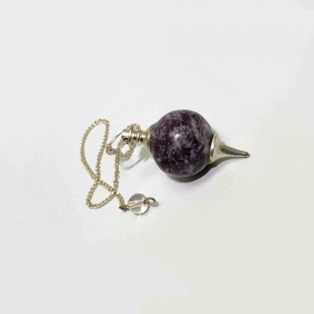 Natural High Quality Lepidolite Stone Crystal Sphere Ball Pendulum