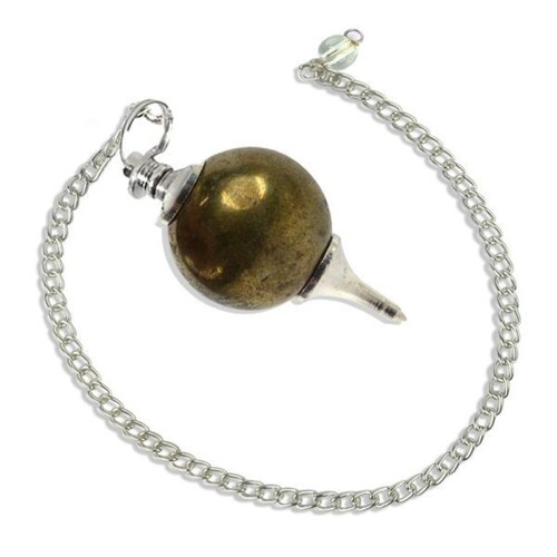 Natural High Quality Pyrite Gemstone Crystal Sphere Ball Pendulum
