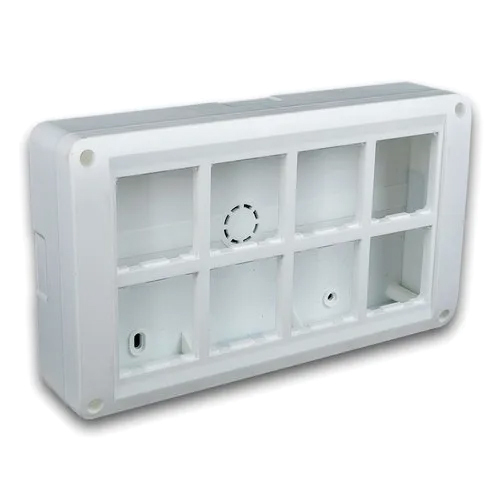 PVC Modular Gang Box - PVC Material , Galvanized Plated Surface Treatment, Smooth Paint Finishing | Ideal for Affixing Switchboard Accessories