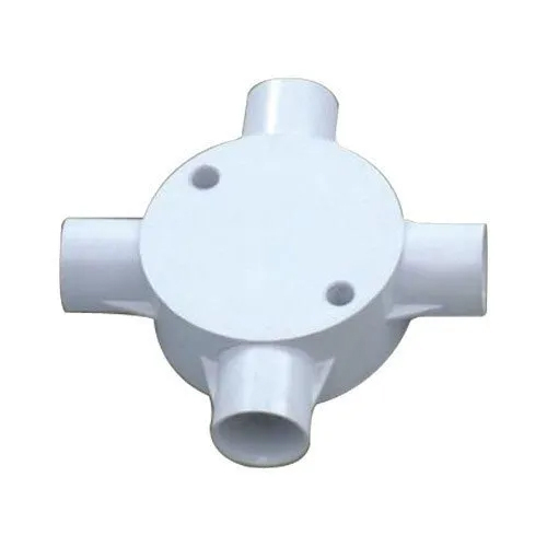 PVC Junction Box - PVC Material | Smooth Paint Finish, Galvanized Plated Surface Treatment for Enhanced Durability and Performance