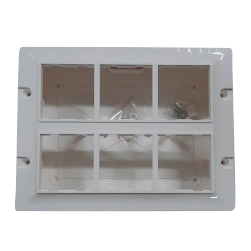 PVC Modular Gang Box - PVC Material, Smooth Paint Finish, Galvanized Plated Surface Treatment | Ideal for Versatile Electrical Applications