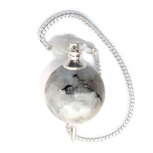 Natural High Quality Rainbow Moonstone Gemstone Crystal Sphere Ball Pendulum
