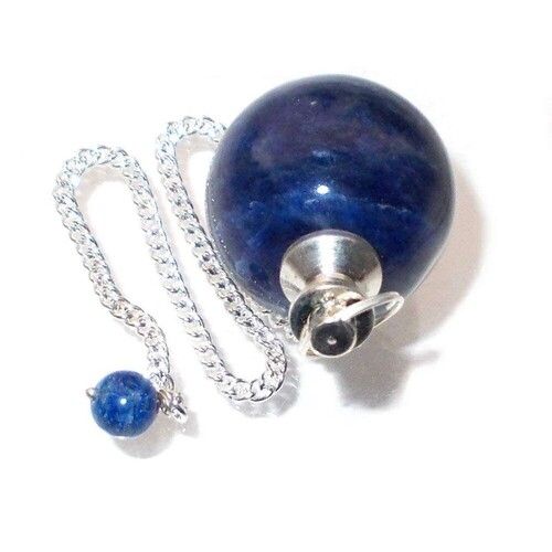 Natural High Quality Sodalite Gemstone Crystal Sphere Ball Pendulum