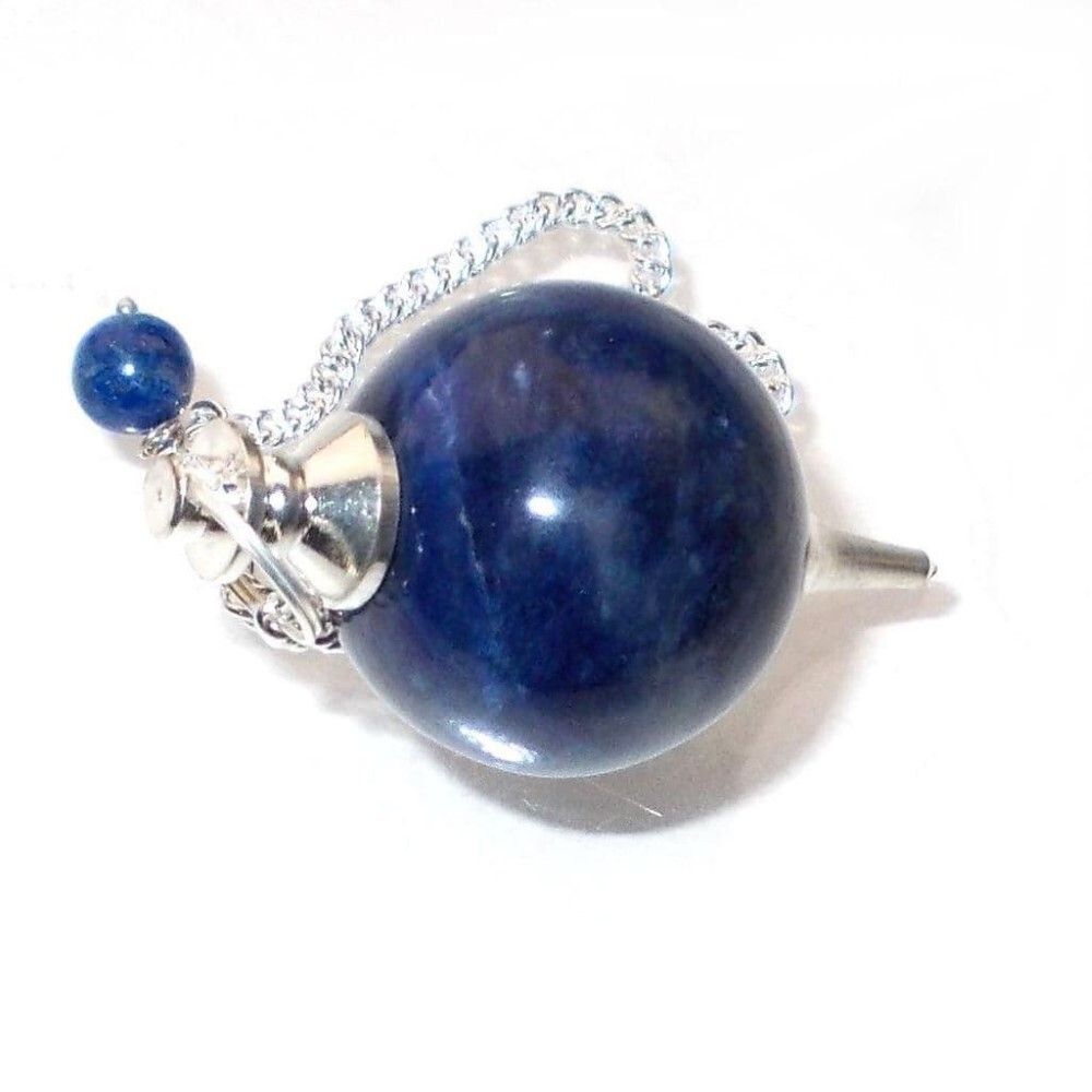 Natural High Quality Sodalite Gemstone Crystal Sphere Ball Pendulum