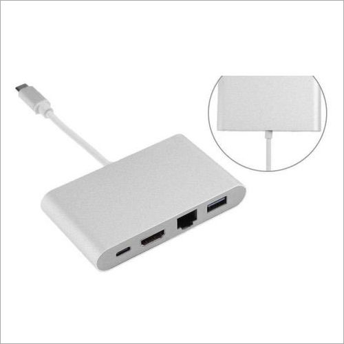 White Type C To Multi Port Hub