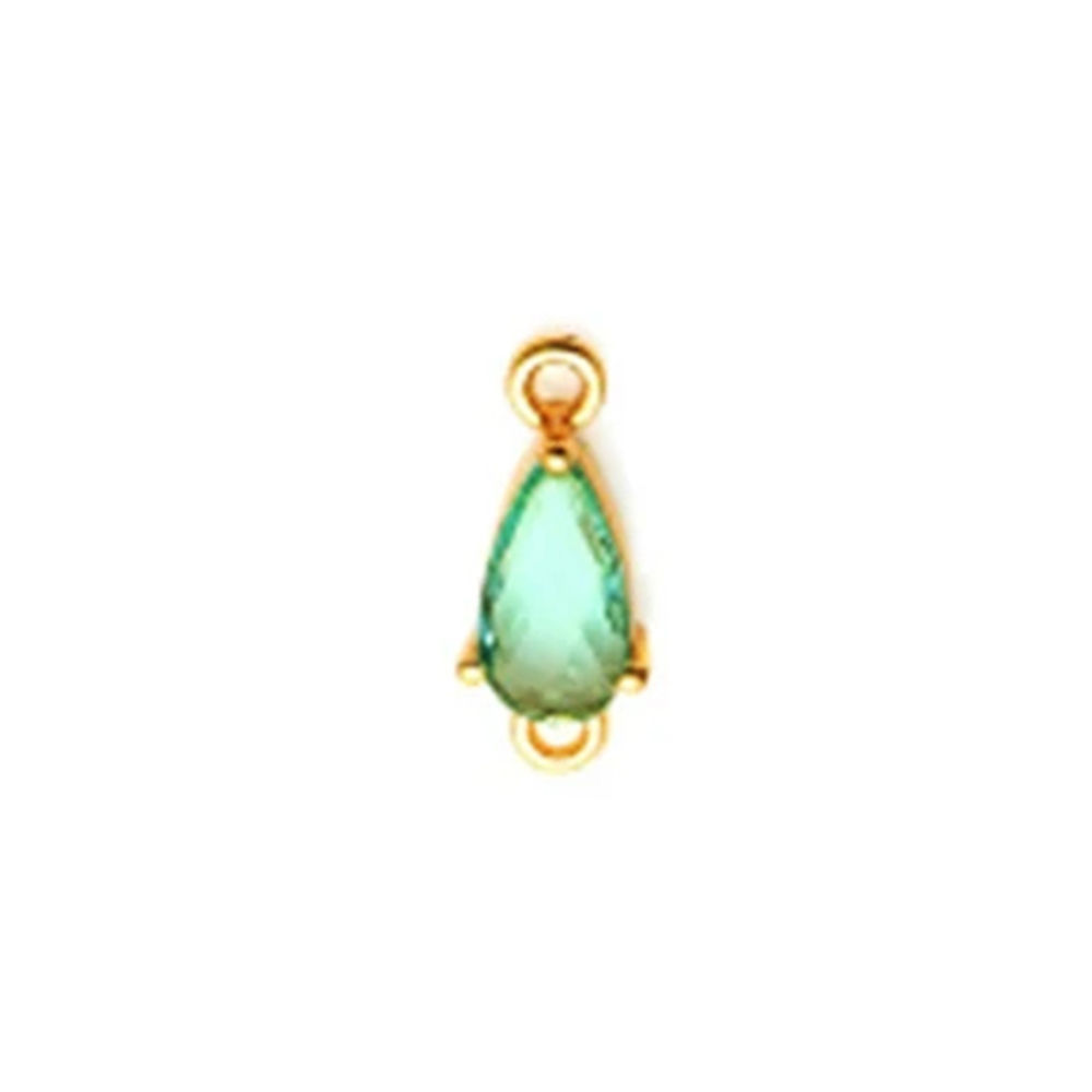 Pear Shape Gemstone 925 Sterling Silver Prong Set Connector