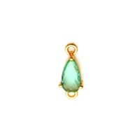 Pear Shape Gemstone 925 Sterling Silver Prong Set Connector