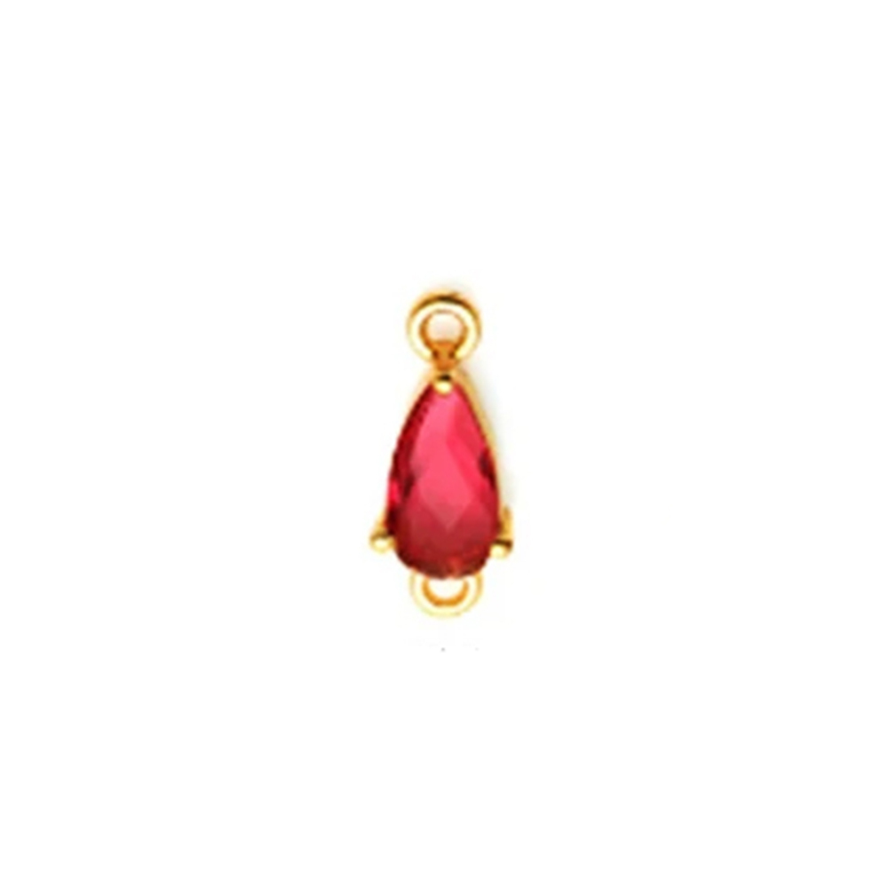Pear Shape Gemstone 925 Sterling Silver Prong Set Connector