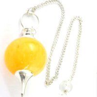 Natural High Quality Yellow Aventurine Gemstone Crystal Sphere Ball Pendulum