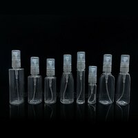 Plastic Perfume Spray Bottle - 10 Milliliter Capacity | Transparent Round Plastic Design For Beverage, Chemical, Oil, Pharmaceutical Use