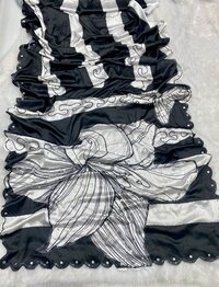 Women Blush black and ivory white saree...