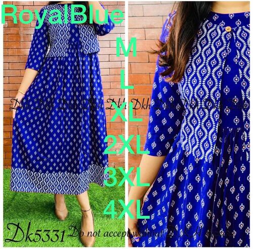 Women New Reyon Supar Dupar Hit Foil Kurti By Laxmipati Kurti