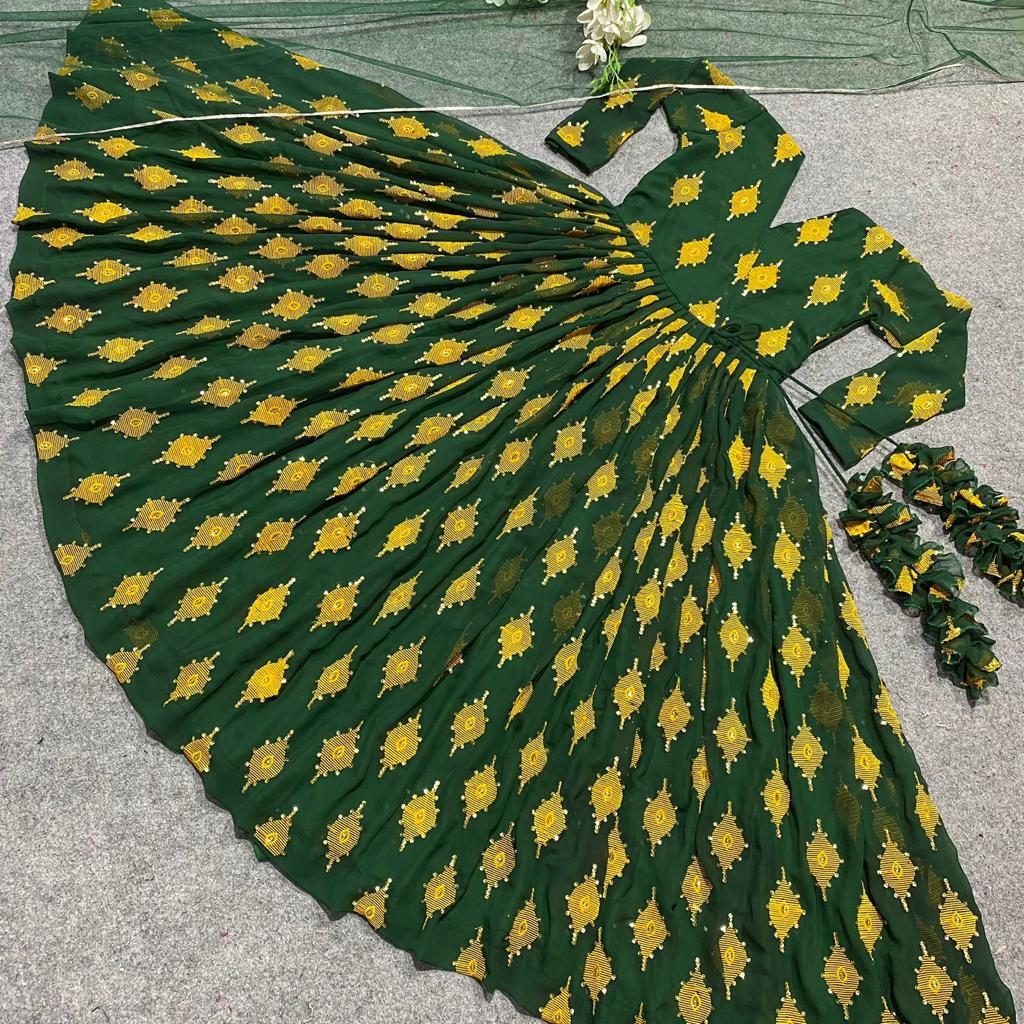 Women Designer Sequence Embroidery Work and Fully Long Sleeves Suit