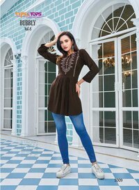 Women Fancy Heavy Reyon Slub Tops...
