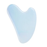 Natural White Opalite Gemstone Face Massage Gua Sha - Opal Material, 3 Inch Size, White Color, 20 Grams Weight | Natural Stone Gua Sha Tool