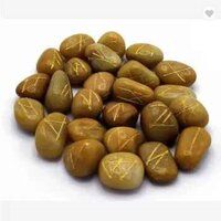 Natural Yellow Aventurine Stone Rune Set