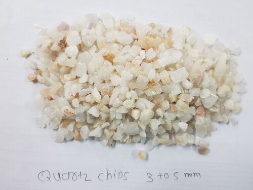 Off White Shinny Quartz 6-9 Mm Round Crushed Stone Chips And Aggregate Fot Industrialand Construction Used