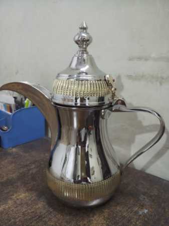 BRASS COFFEE POT TWO TONE FINISHED