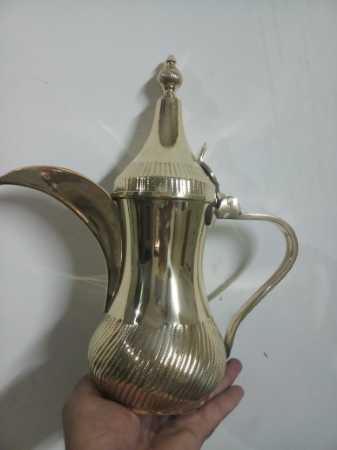 BRASS POLISHED DALLAH COFFEE POT