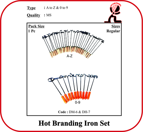 Hot Branding Iron set 0 to 9 and A to Z