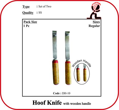 Hoof Knife With Wooden Handle