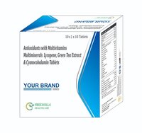 मल्टीविटामिन युक्त एंटीऑक्सीडेंट, मल्टीमिनरल्स, लाइकोपीन, ग्रीन टी एक्सट्रैक्ट और साइनोकोबालामिन टैबलेट