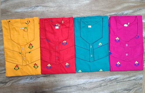 Jaipuri printed cotton feeding nighties