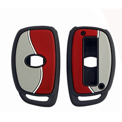 KC-D02 Red and Grey Hyundai 3b-4b Smart keys Cover