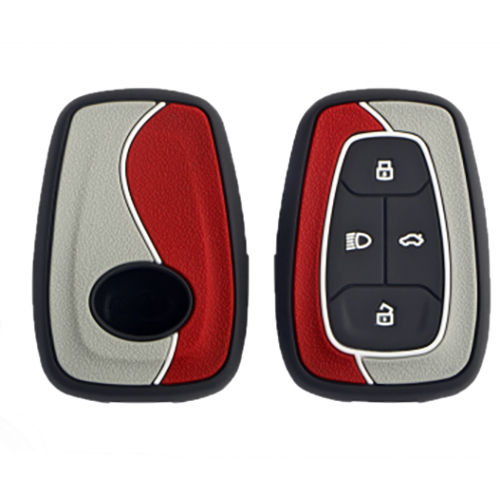 Indian Kc-D03 Red And Grey Tata Harrier New Safari Key Cover